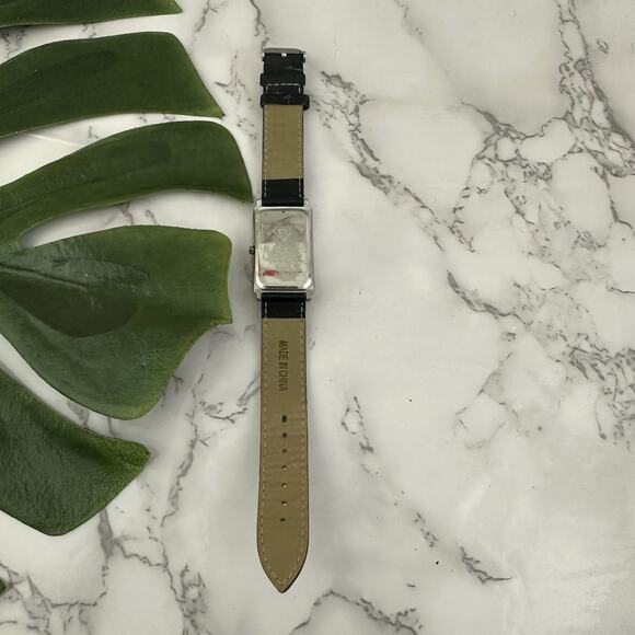 Betty Boop Vintage Y2k Womens Wrist Watch Black Square Face Rhinestones Flowers - Picture 3 of 4